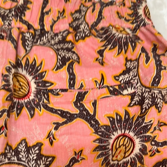 ALC 100% Linen Henry Print Colorful Floral Pants Block Print in Size 6 - Picture 13 of 16